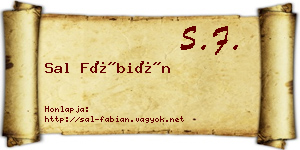 Sal Fábián névjegykártya